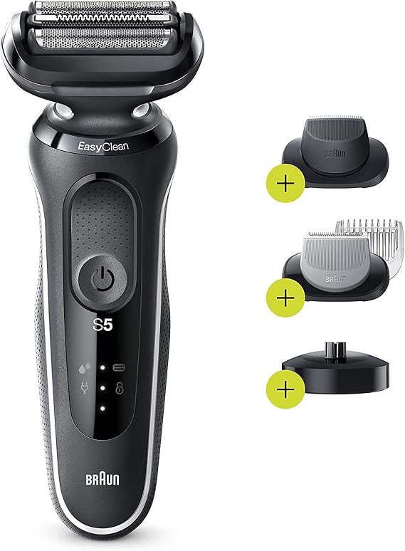 Braun Series 5 5050cs Easy Clean Electric Razor for Men With Charging Stand, Precision Trimmer