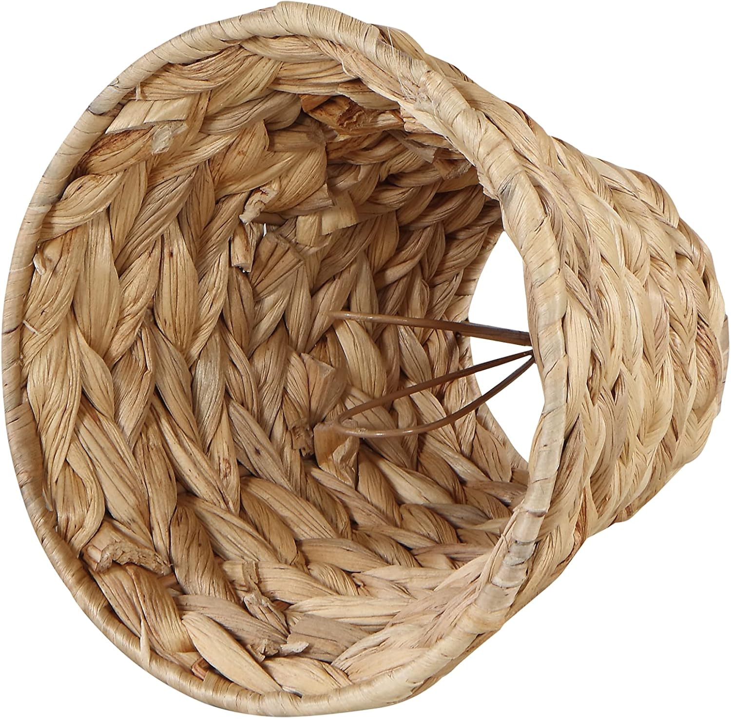 Aspen Creative 51004 Empire Clip On Chandelier Water Hyacinth Lamp Shade, 3" Top x 6" Bottom x 4 3/4" Slant Height