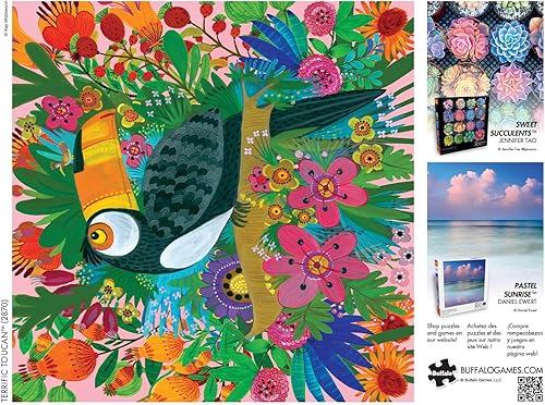 Miniatura 5 de Buffalo Games - Kay Widdowson - Tucán fabuloso (cuadrado) - Rompecabezas de 300 piezas grandes