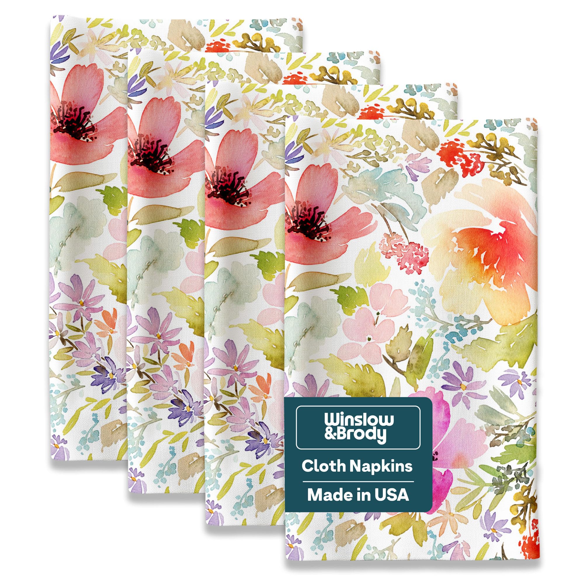 Floral Napkins | Made in USA | 18