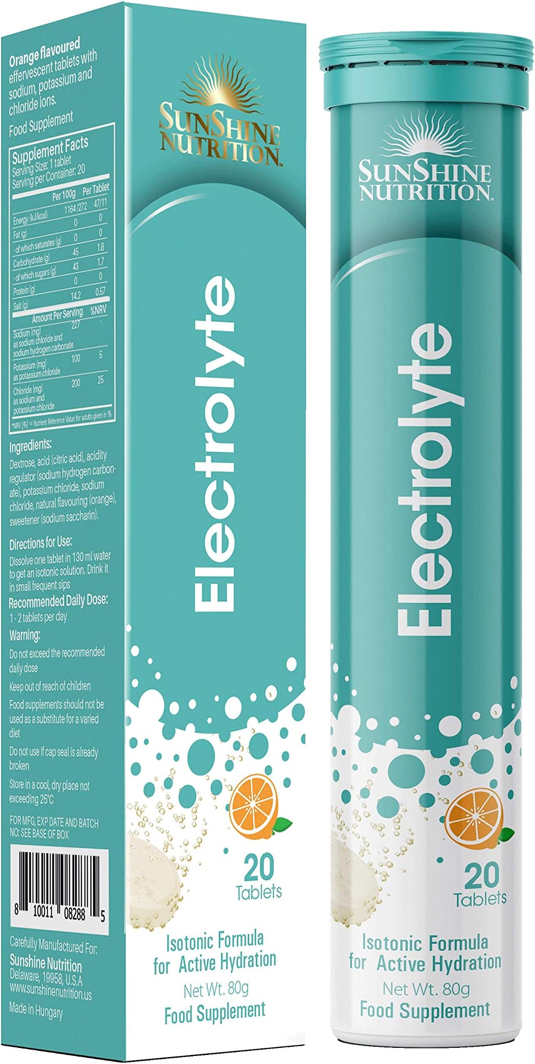 Rehydration Effervescent Orange 20 Tablets