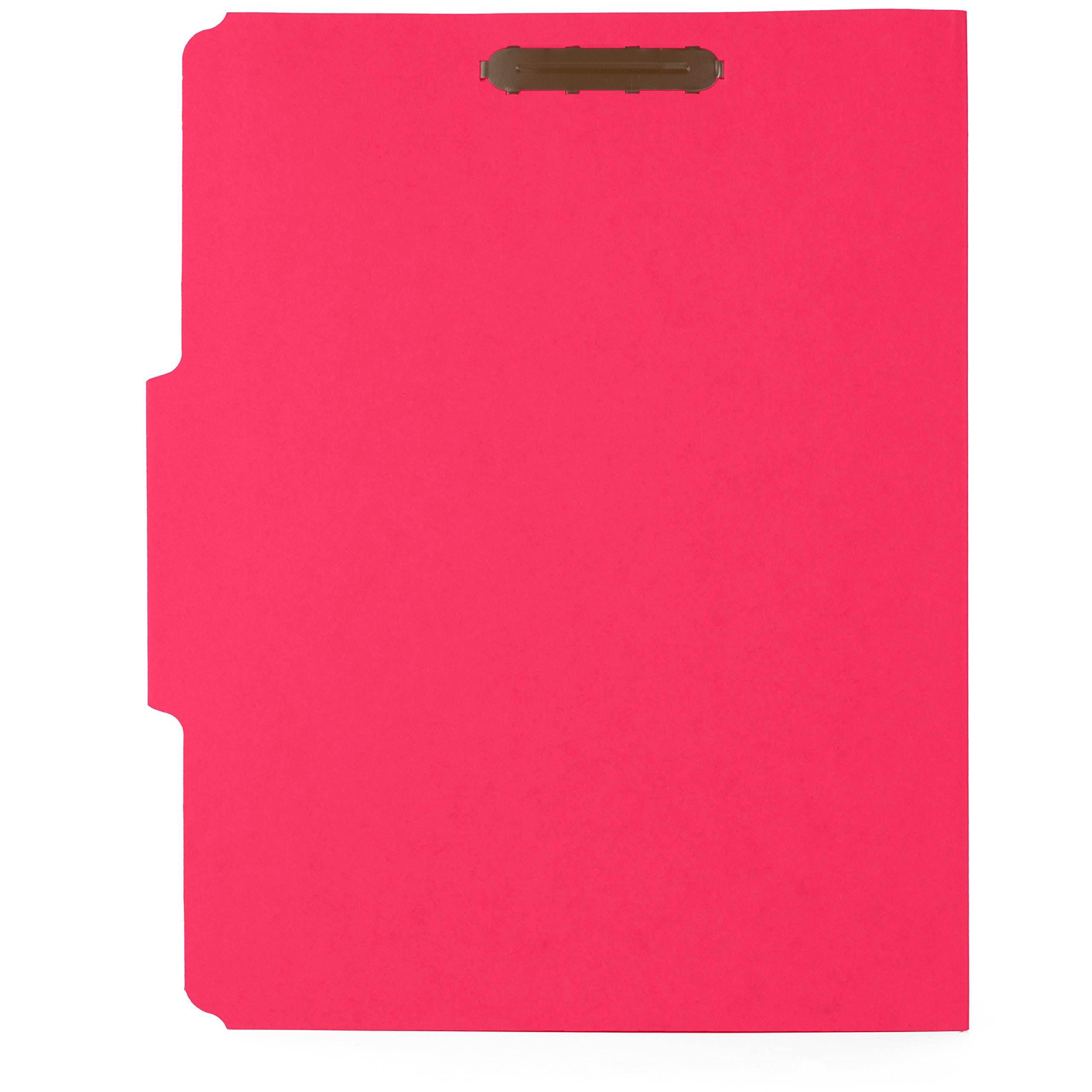 50 carpetas de archivos de cierre rojo, pestañas surtidas reforzadas de corte 1/3, duraderas 2 puntas diseñadas para organizar archivos médicos estándar, archivos de clientes legales, informes de