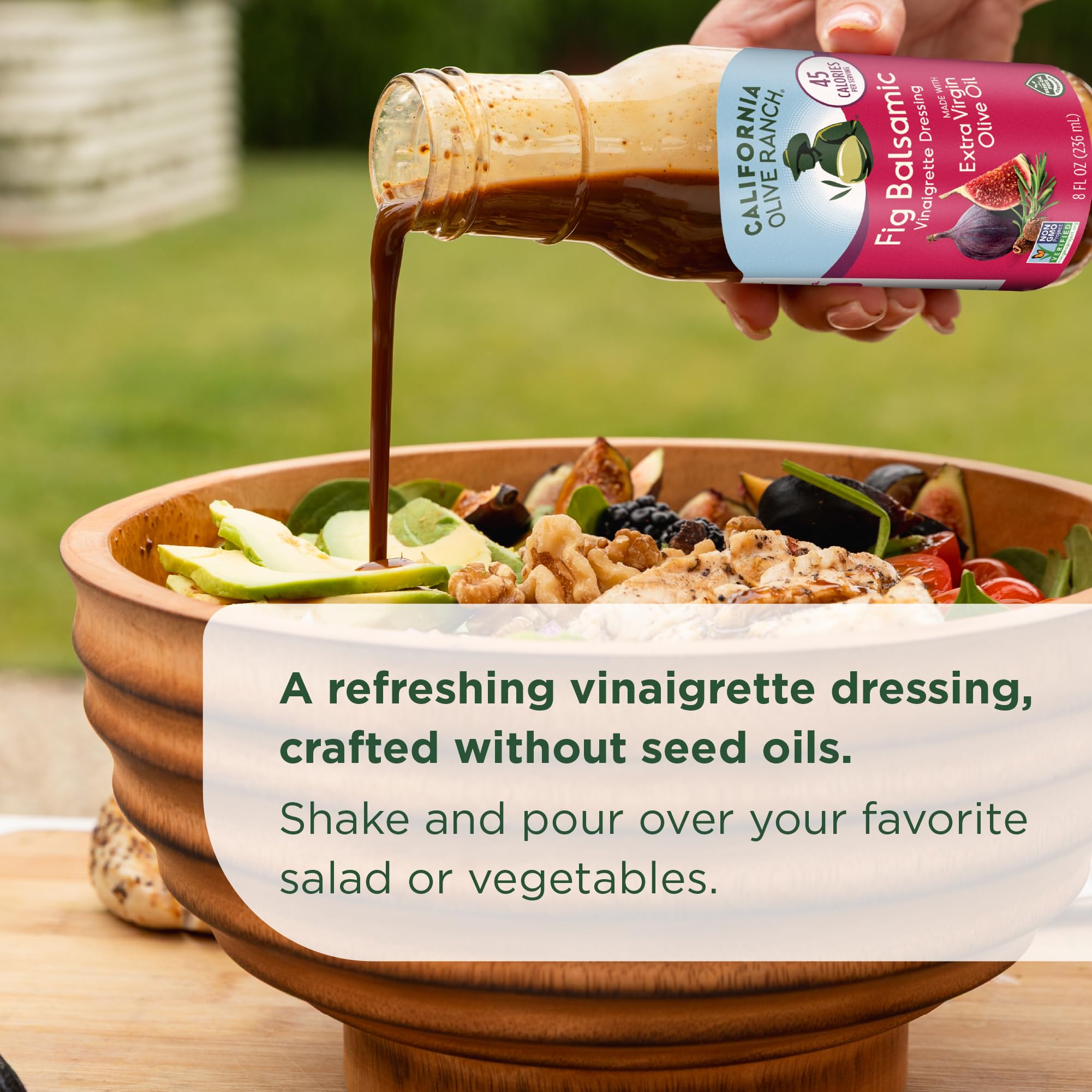 Amazon.com : California Olive Ranch, Dressing Vinaigrette Fig Balsamic, 10  Fl Oz : Grocery & Gourmet Food