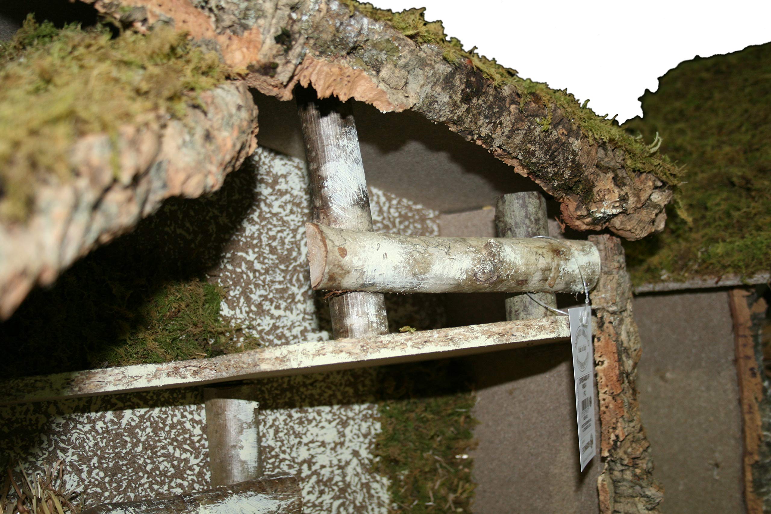 Crèche de Noël cabane Vide, escalier, Grange et Mezzanine, Bois, 65 x 30 x 39 cm