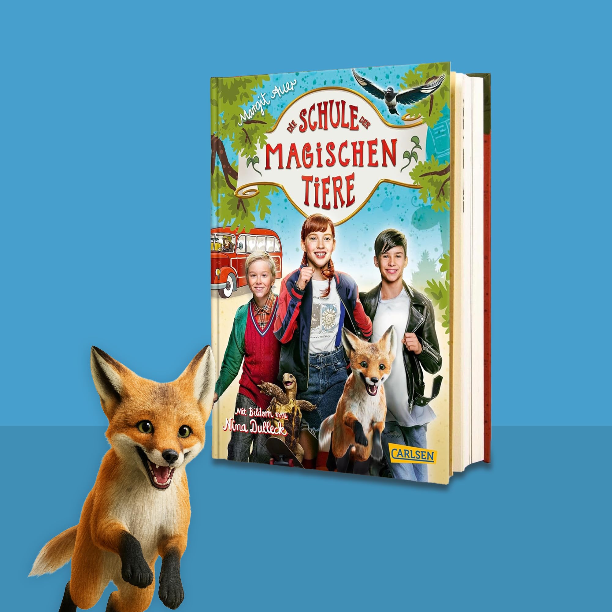 Margit Auer – Die Schule der magischen Tiere Bücher-Set Band 1-4 – Die offiziellen Bücher zu den beliebten Kinofilmen – Kinderbuch Bestseller – Abenteuer und Freundschaft – mit exklusivem Lesezeichen