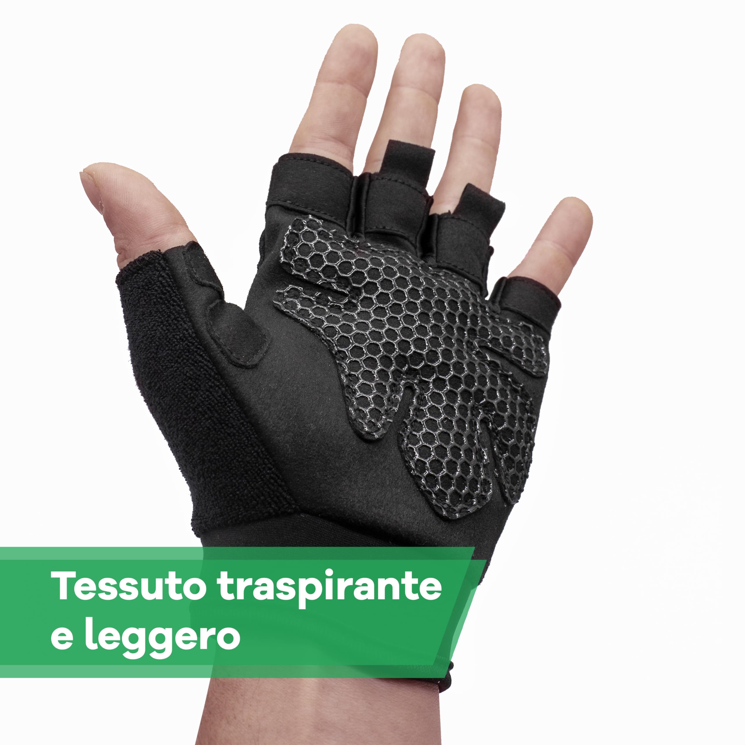 Netrox NetroxSports - Guanti Palestra Uomo e Donna - Traspirante e con un grip extra - Bici, MTB, Fitness, Calisthenics, Bodybuilding, Ciclismo, Gym Gloves, Accessori Sollevamento Pesi, Sportivi