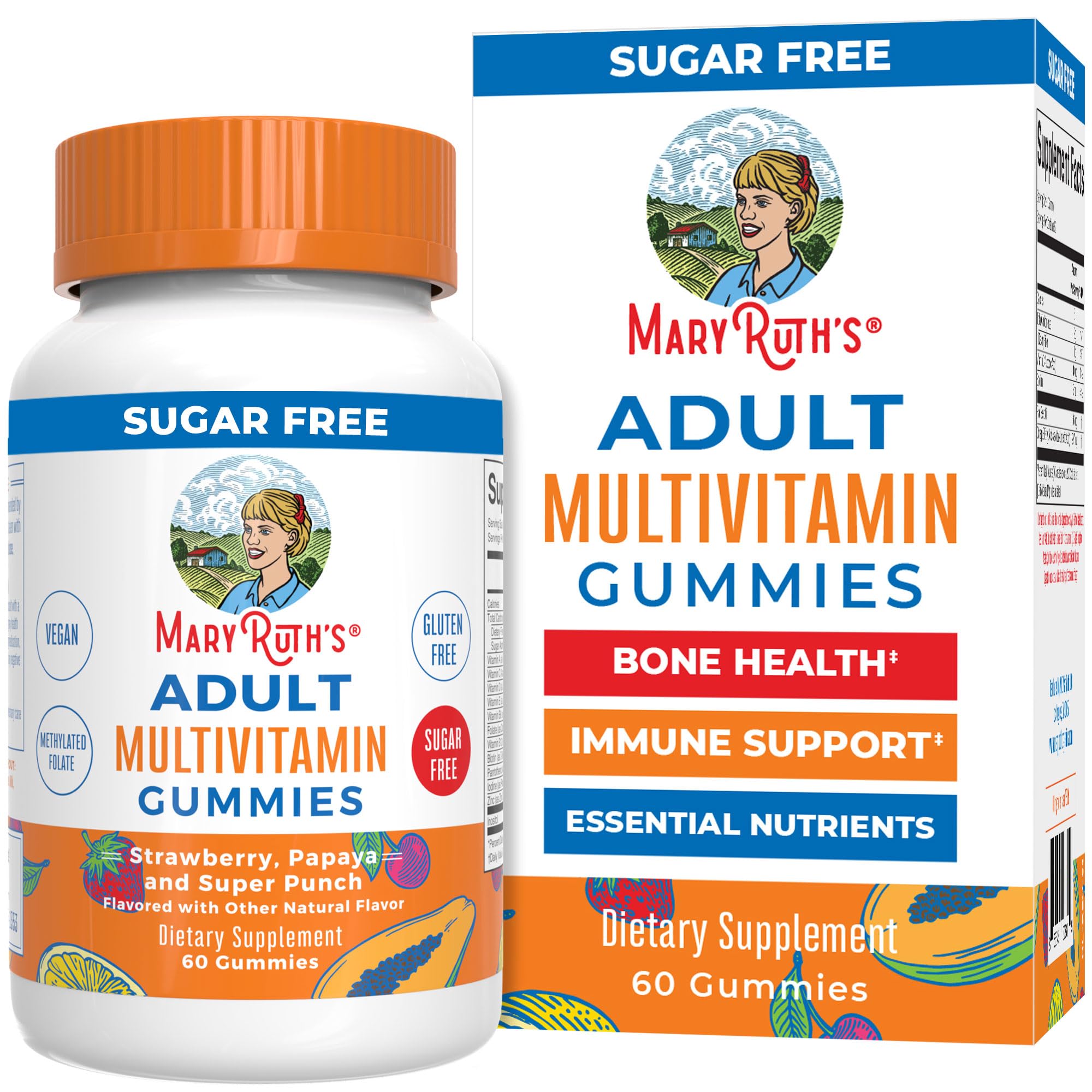 Multivitamin for Women and Men | Sugar Free | Adult Multimineral Gummy with Vitamin C | D and E | B Vitamins | Biotin | Zinc | Vegan | Non-GMO | Gluten Free | 60 Count