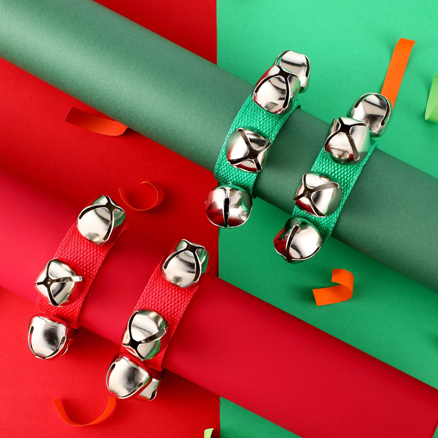 Snapklik.com : 6 Pieces Christmas Band Wrist Bells Bracelets Musical ...