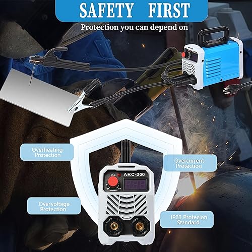 Miniatura 6 de Soldador de Electrodo ARC 110V, Súper Mini Máquina de Soldadura Portátil 200A, Pequeños Soldadores, Máquina Soldadora Inversor IGBT 110V con Control