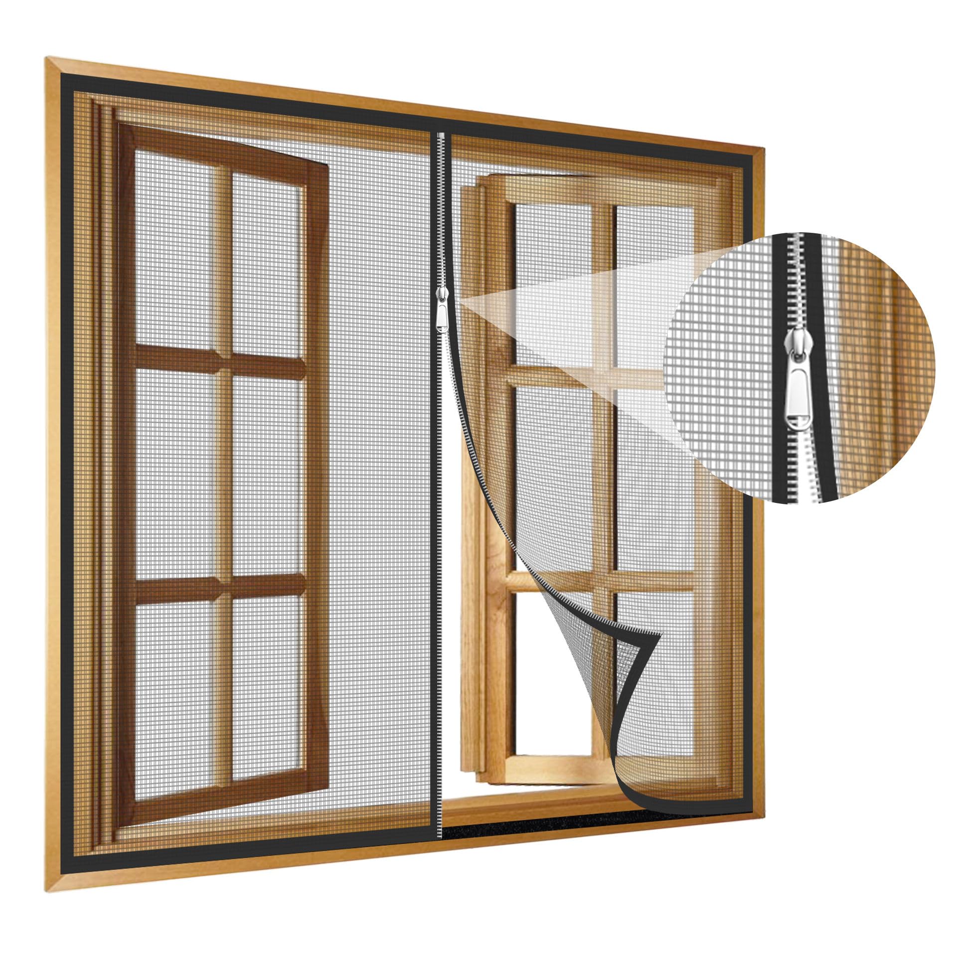 TurtleGrip Fiberglass Pre-Stitched Window Mosquito Net with Zipper for All Types of Window & Size, Self Adhesive Hook Tape Height 120 cms X Width 190 cms (47x74 inches or 4x6.3 feet) - Black (B0BD7BZ5Y3) Amazon Price History, Amazon Price Tracker