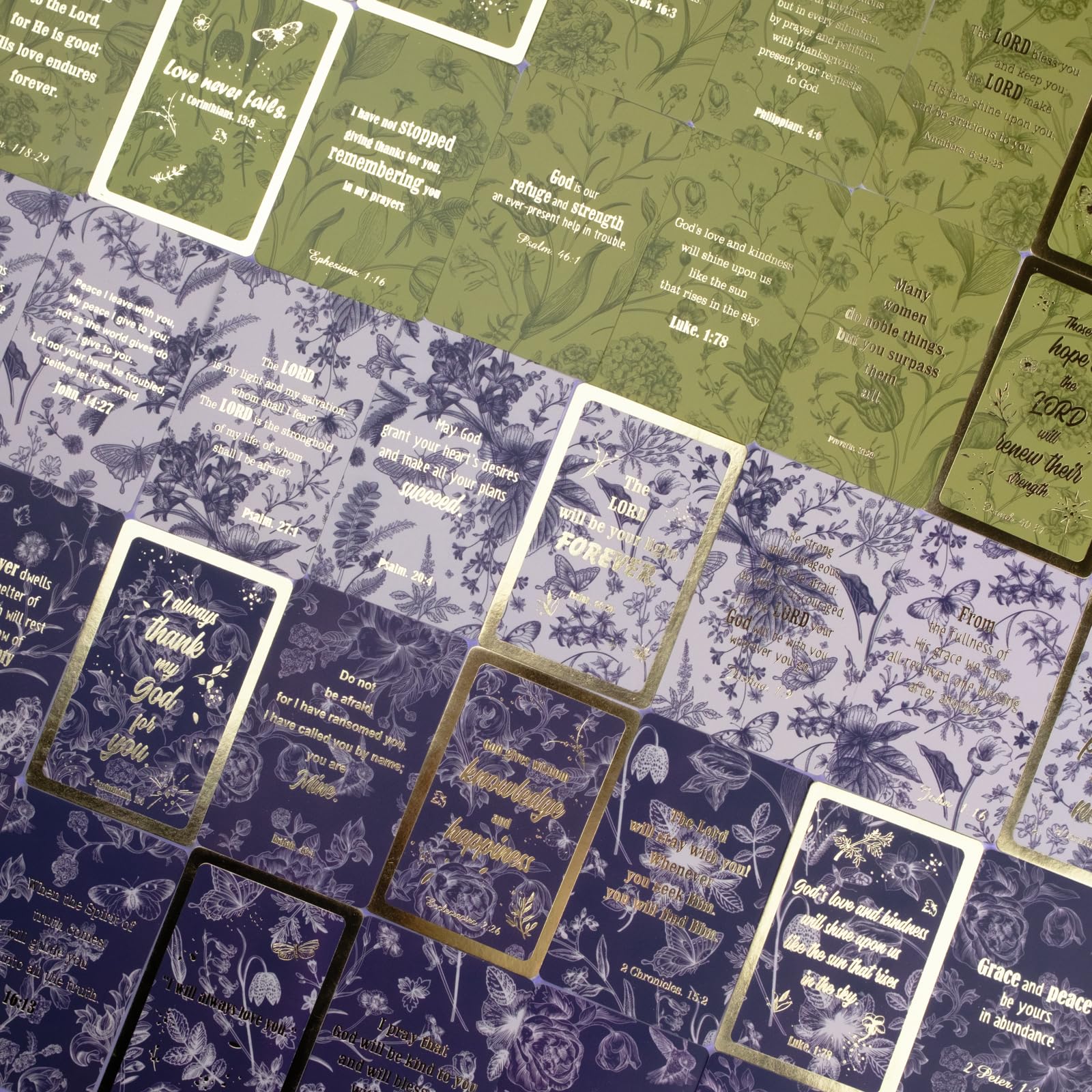 UPAFEXXI-Gold Foil Bible Verse Cards, 50 Prayer Ones for Women with Assorted Bible Verses, Mini Scripture Cards for Women and Men,Christian Supplies