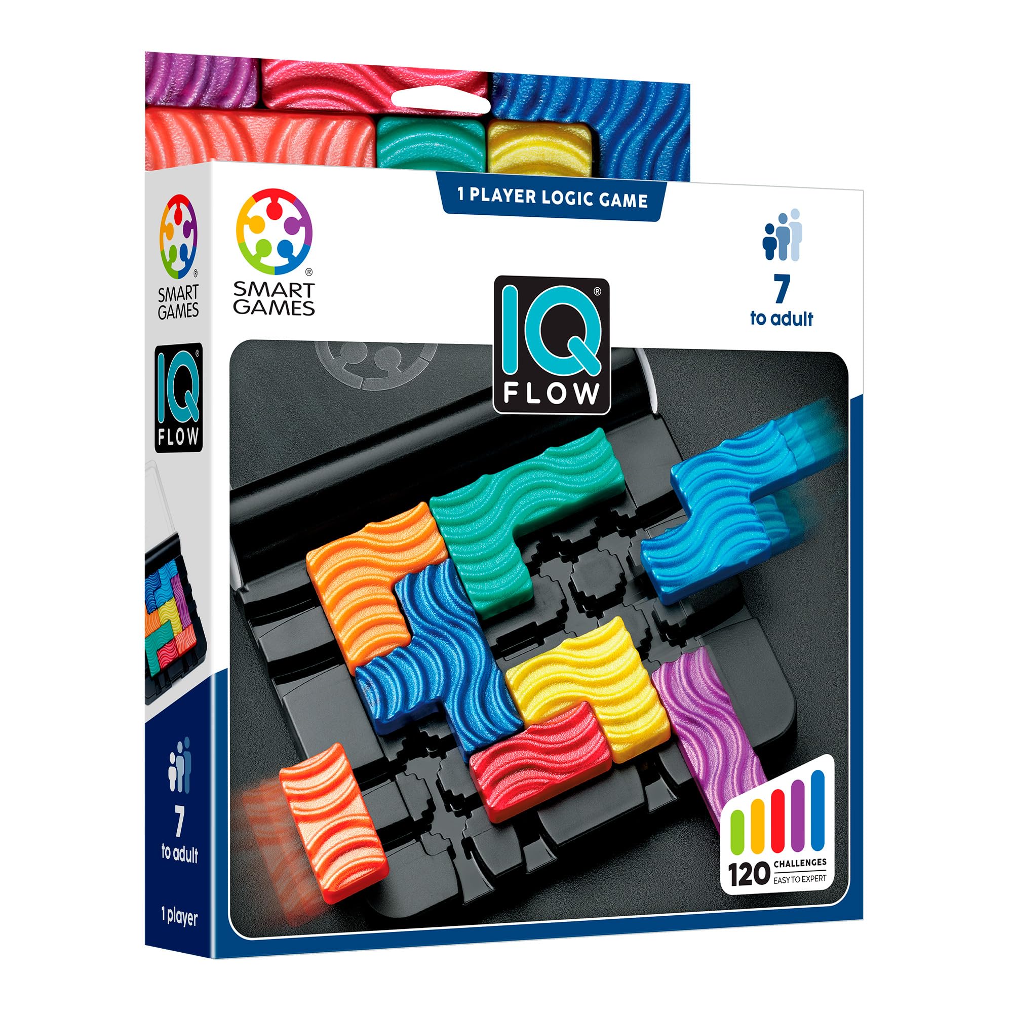 Smart Games - IQ Flow | Puzzle Bambini E Puzzle Adulti | Giochi Bambini 8 Anni O Più | Giochi Da Tavolo con 120 Sfide | Regalo Bambino 8 Anni O Più per 1 Giocatore