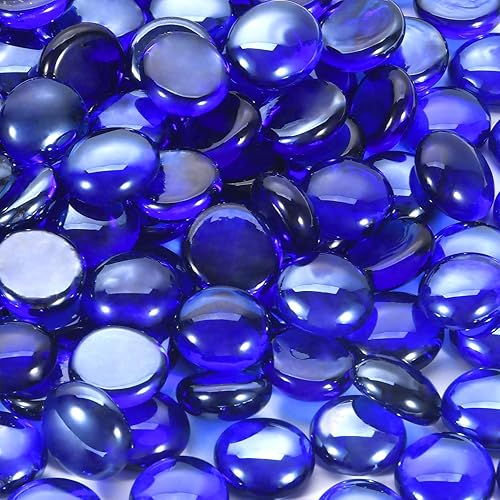 vchin Vidrio de fuego azul cobalto para fogata de propano, chimenea y decoración al aire libre. Rocas de vidrio para hogueras de 20 libras. Cuentas disponible en Yaxa Colombia