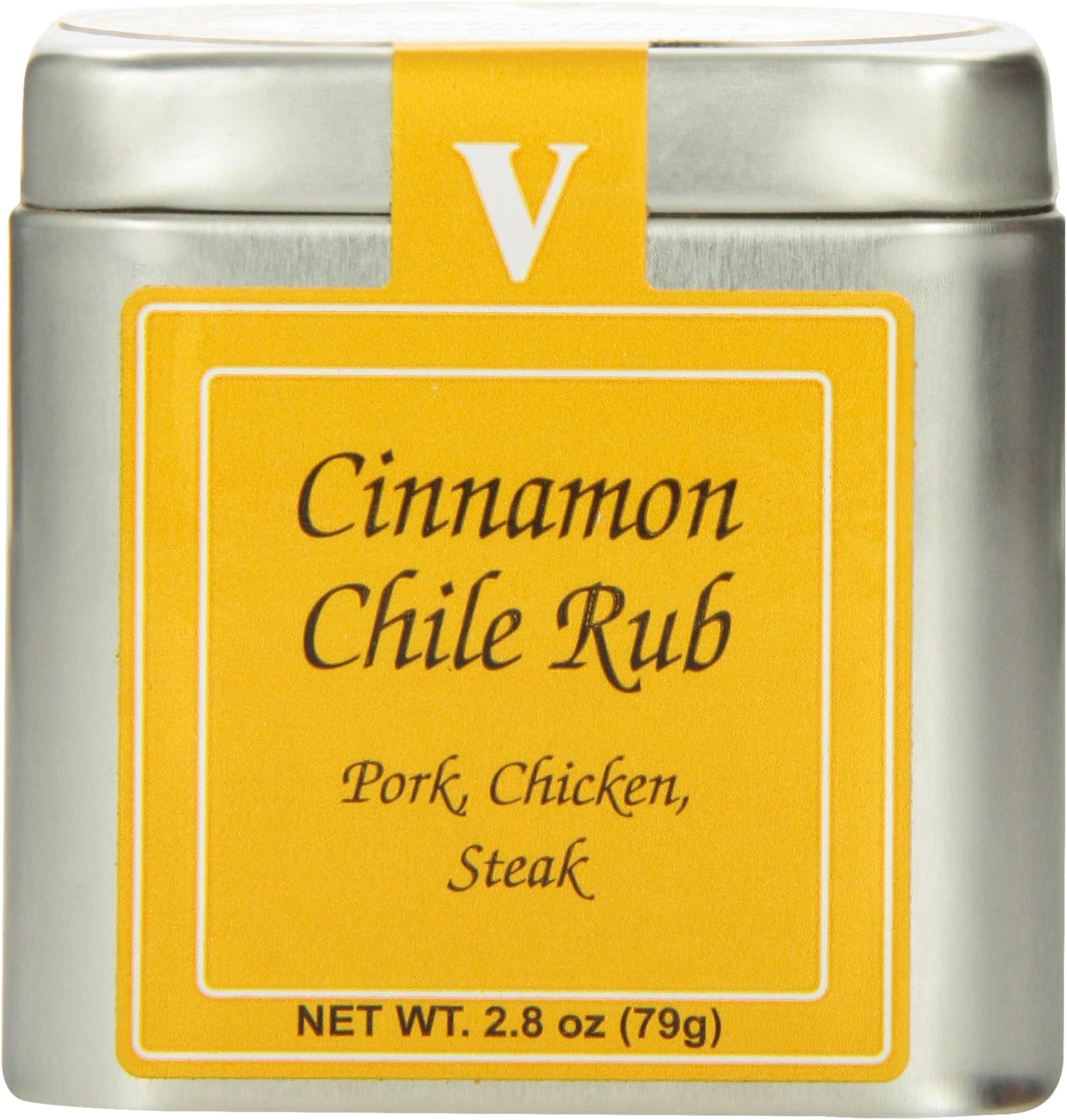 Victoria Taylor's Cinnamon Chile Rub Meat Seasoning 2.8 Oz Tin (Pack of 2)