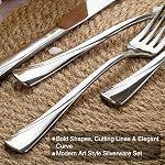 Alata Alice 40-Piece Silverware Set Stainless Steel Flatware Set,Service for 8,Mirror Polished Cutlery Set,Dishwasher Safe