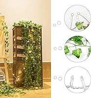 Vista 4 de COOLUCK 84Ft 12 Pack Artificial Ivy Leaf Plants Vine with 80 LED String Light,Green Vines Garland, Hanging for Home Kitchen Office Wedding Wall Décor