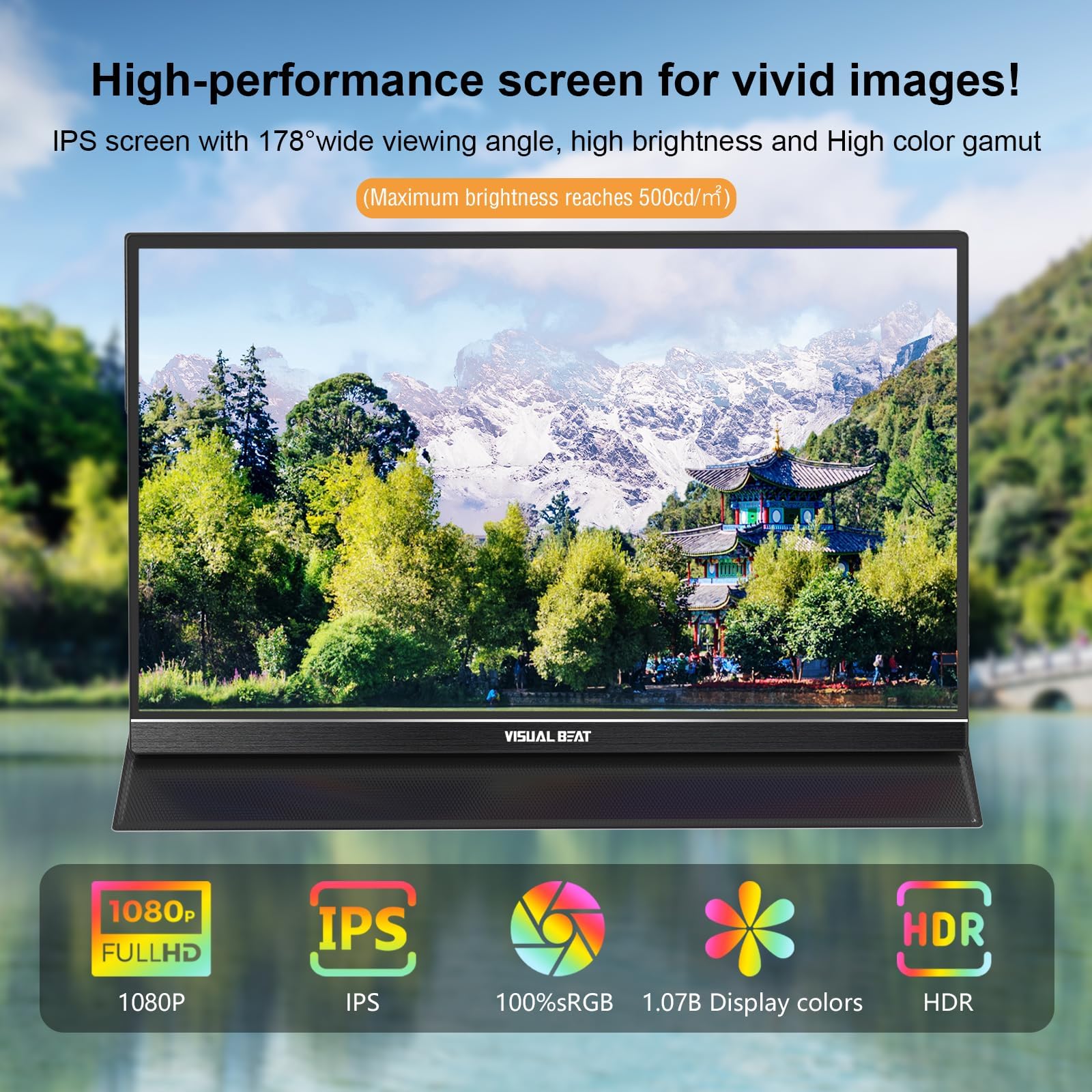 Amazon.co.jp: Visual Beat モバイルモニター タッチスクリーン 15.6