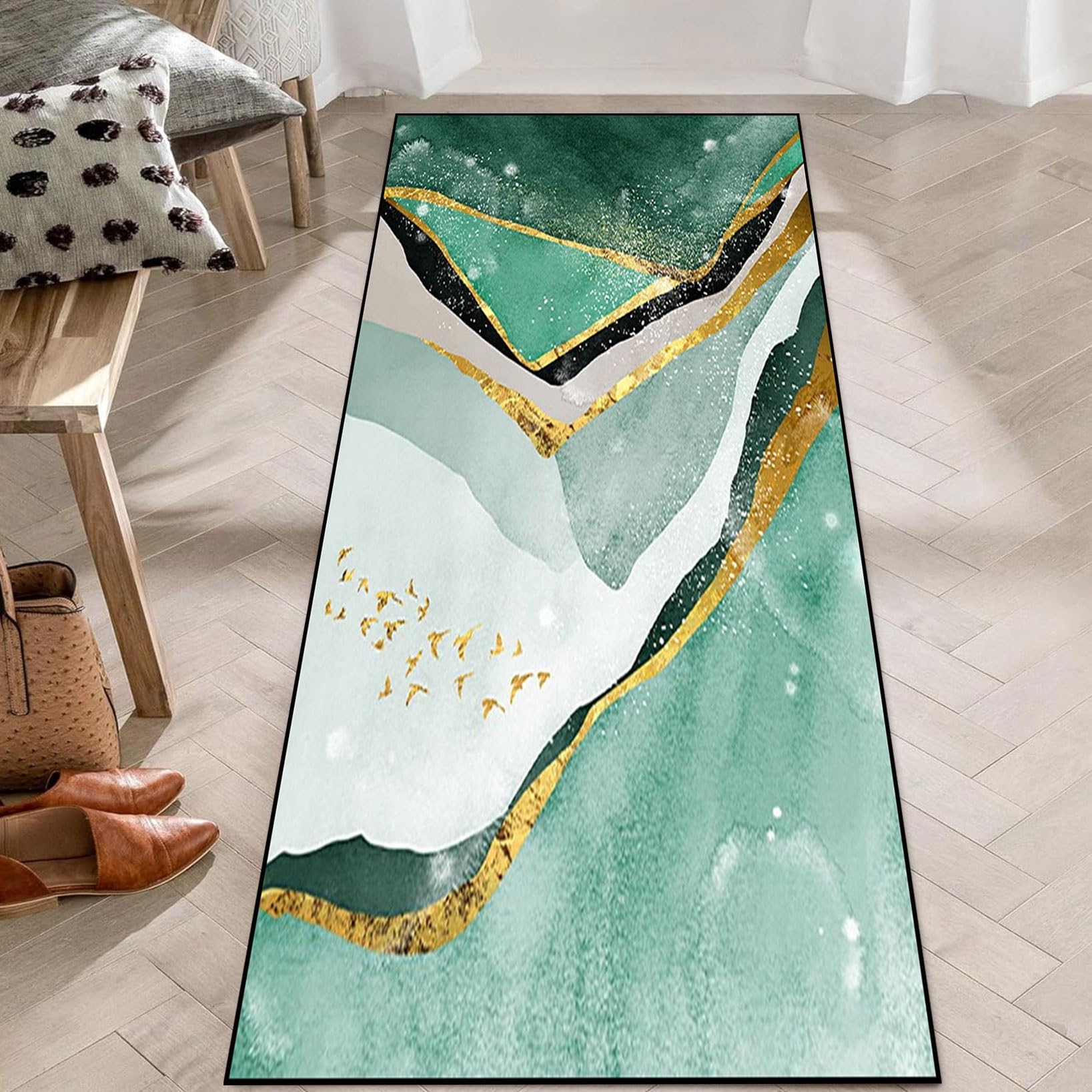 Alfombra de pasillo 50 x 200 cm antideslizante y lavable para solucionar suelos fríos en entrada
