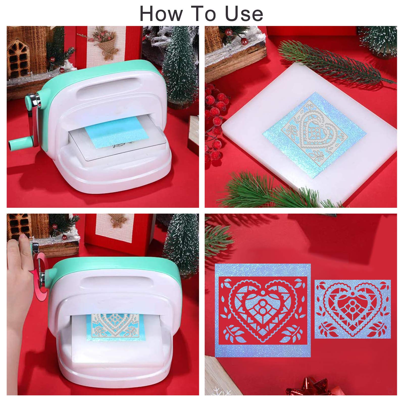 Fustella Metallica Rettangolare Con Cuore Cavo GLOBLELAND – Per Scrapbooking E Biglietti Fai Da Te - copertina