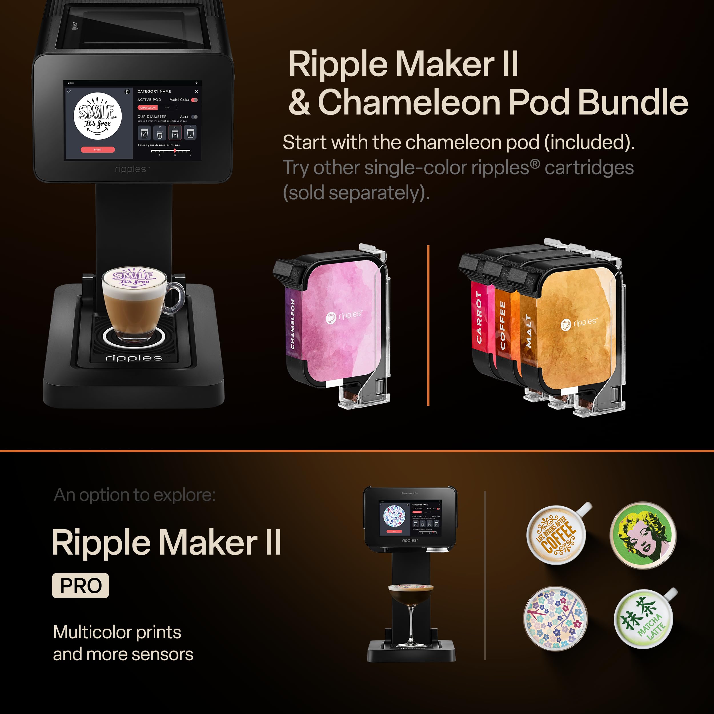 Amazon.com: Ripples The Original Maker II, Print on Beverage Foam