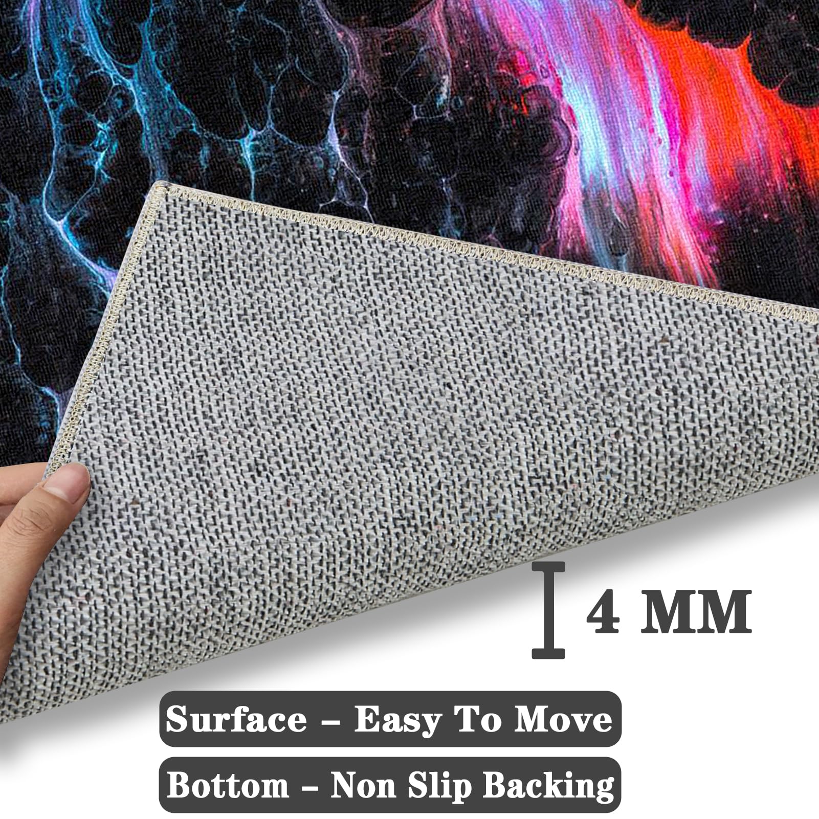 Tapis de Chaise Bureau Antidérapant Tapis de Chaise Gaming pour sols en Bois Dur, Tapis de Sol pour Fauteuil Gaming, Tapis Protège Le Sol, Protège Parquet Chaise roulettes 130 x 160 cm