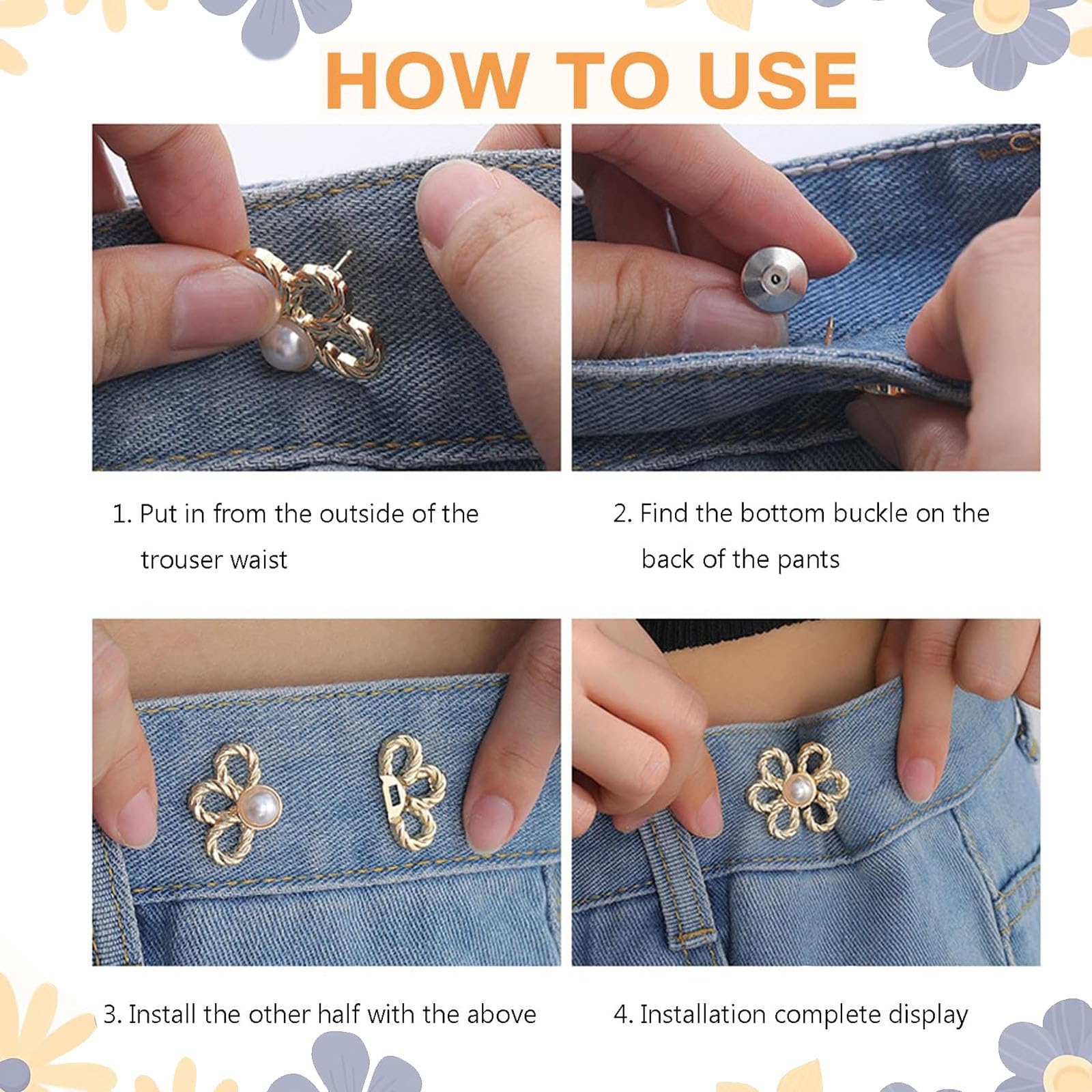 20 Stück Hosen-Clips Zum Enger Machen - Verstellbare Taillenspanner Für Jeans