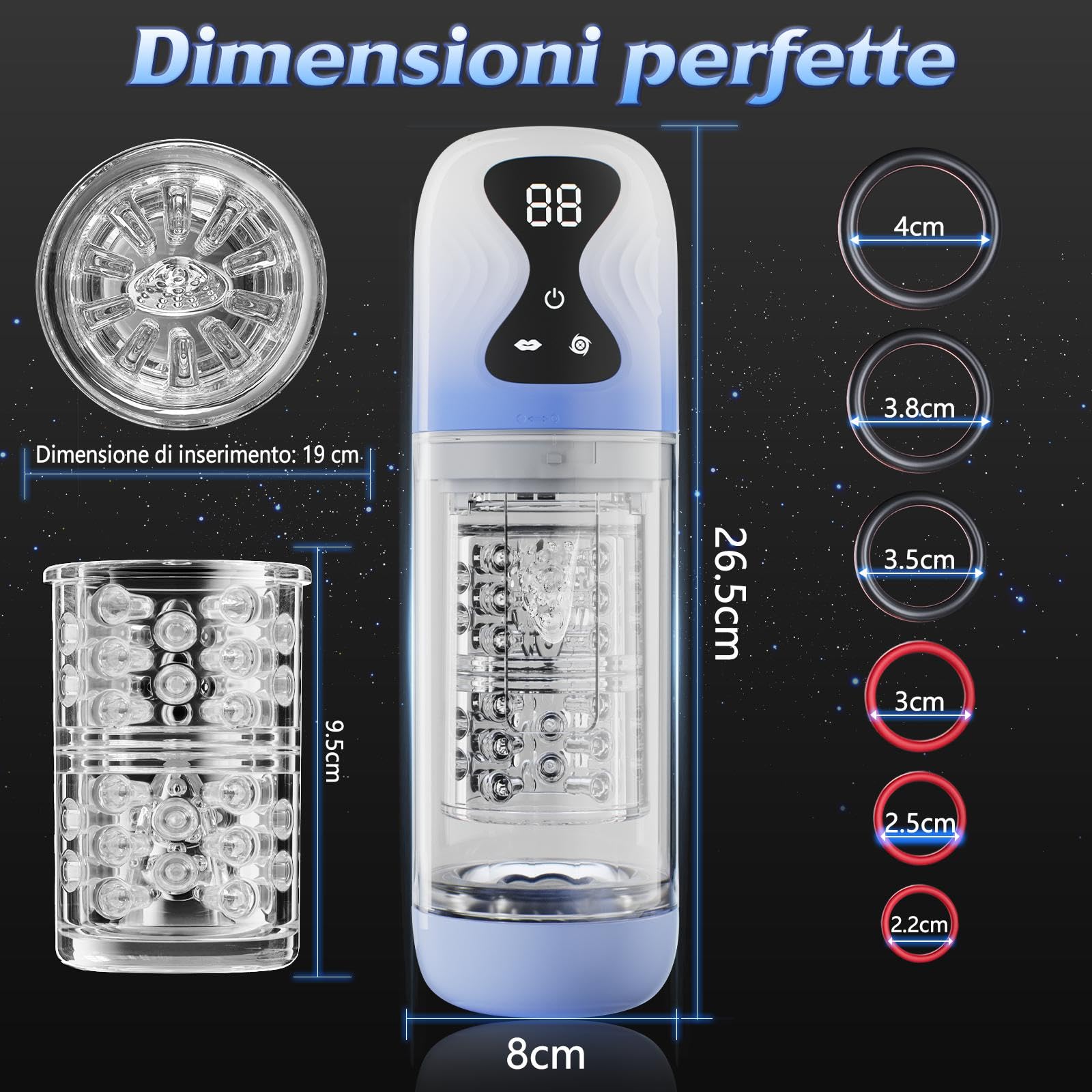 Masturbatore Uomo Sex Toys - Sex Toy Realistico Masturbatori per Uomini Maschile Tascabile Reale Sexy Giocattolo Erotico per Sesso, Pene Pompino per Gli con Vagina Finta Spinta Giocattoli Sessuali