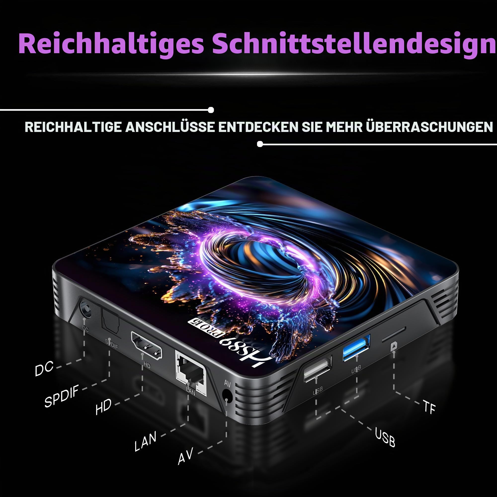 Android TV Box 14.0, 4GB RAM 32GB ROM RK3539 Quad-Core, Dual WiFi 6, 4K