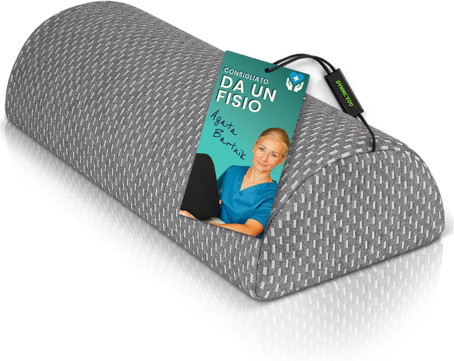 DYNMC you Confortevole Cuscino per Ginocchia Dormire, Cuscino per Gravidanza - Durezza Media, in Memory Foam, Rivestimento Morbido OEKO-TEX - Cuscino per Gambe Premium, Cuscino Lombare by, Grigio