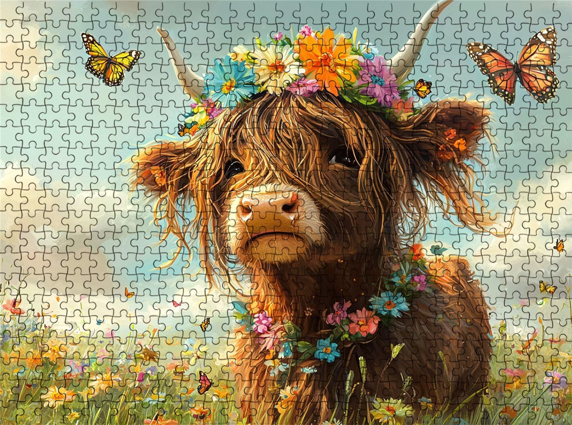 Puzzle 6000 elementów, Motyl Wół Puzzle 6000 elementów dla dorosłych i dzieci, Premium artystyczna łamigłówka, 179,5 x 105,5 cm Klasyczna gra Puzzle dla dorosłych, dekoracja domu, prezent dla mężczyzn
