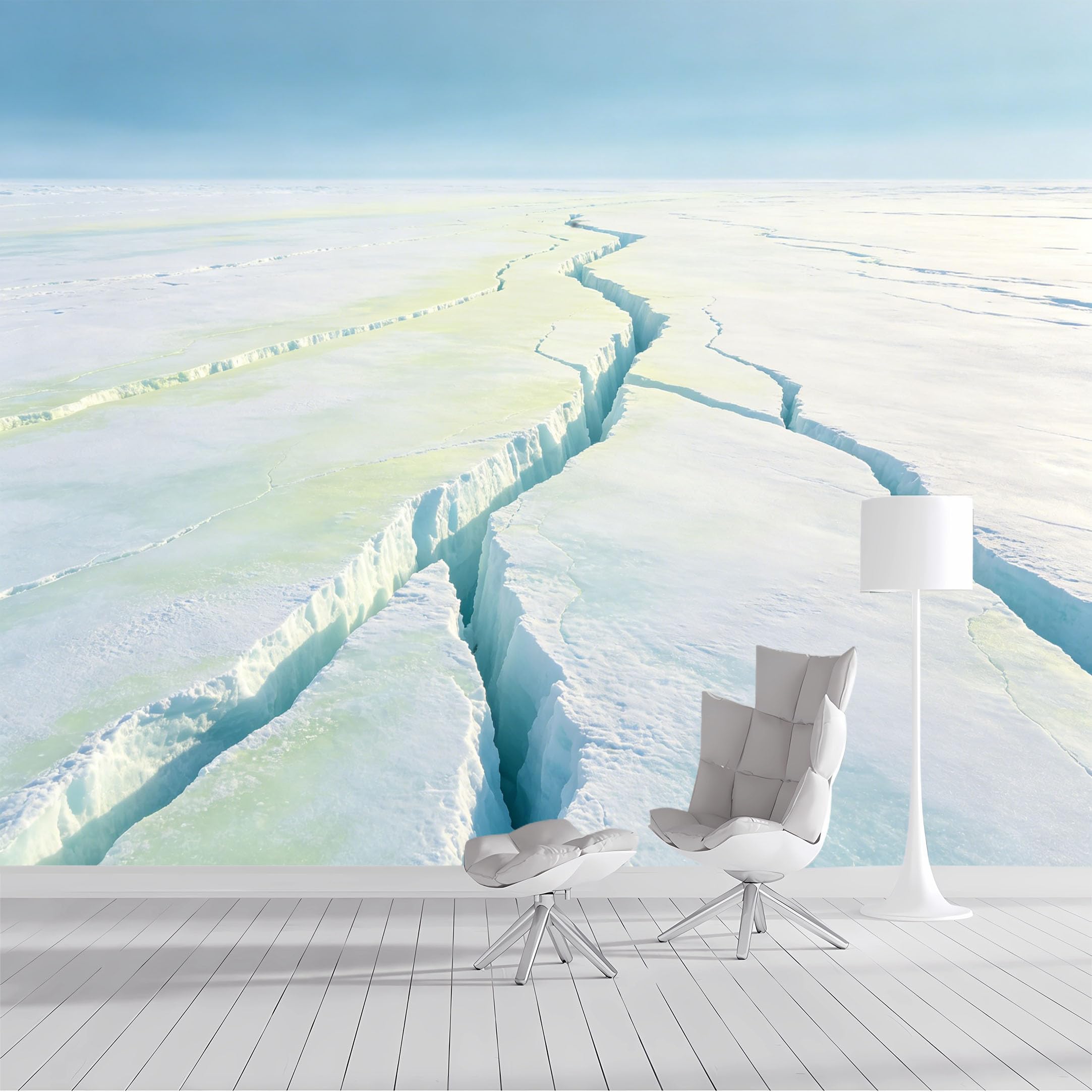 Custom Size Wall Mural Arctic Iceberg Ice Blue Winter Landscape Nature Frozen Sea Ocean Sky Panoramic SelfAdhesive Wall Fabric Removable Wallpaper for Living Room Bedroom Bathroom