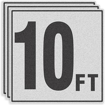 10FT Pool Depth Markers - Joyfulmap 3 Pack 6x6 IN Vinyl Pool Stickers - Adhesive Swimming Pool Number Markers - Safety Signage for Pool Decks - Waterproof Pool Depth Indicator
