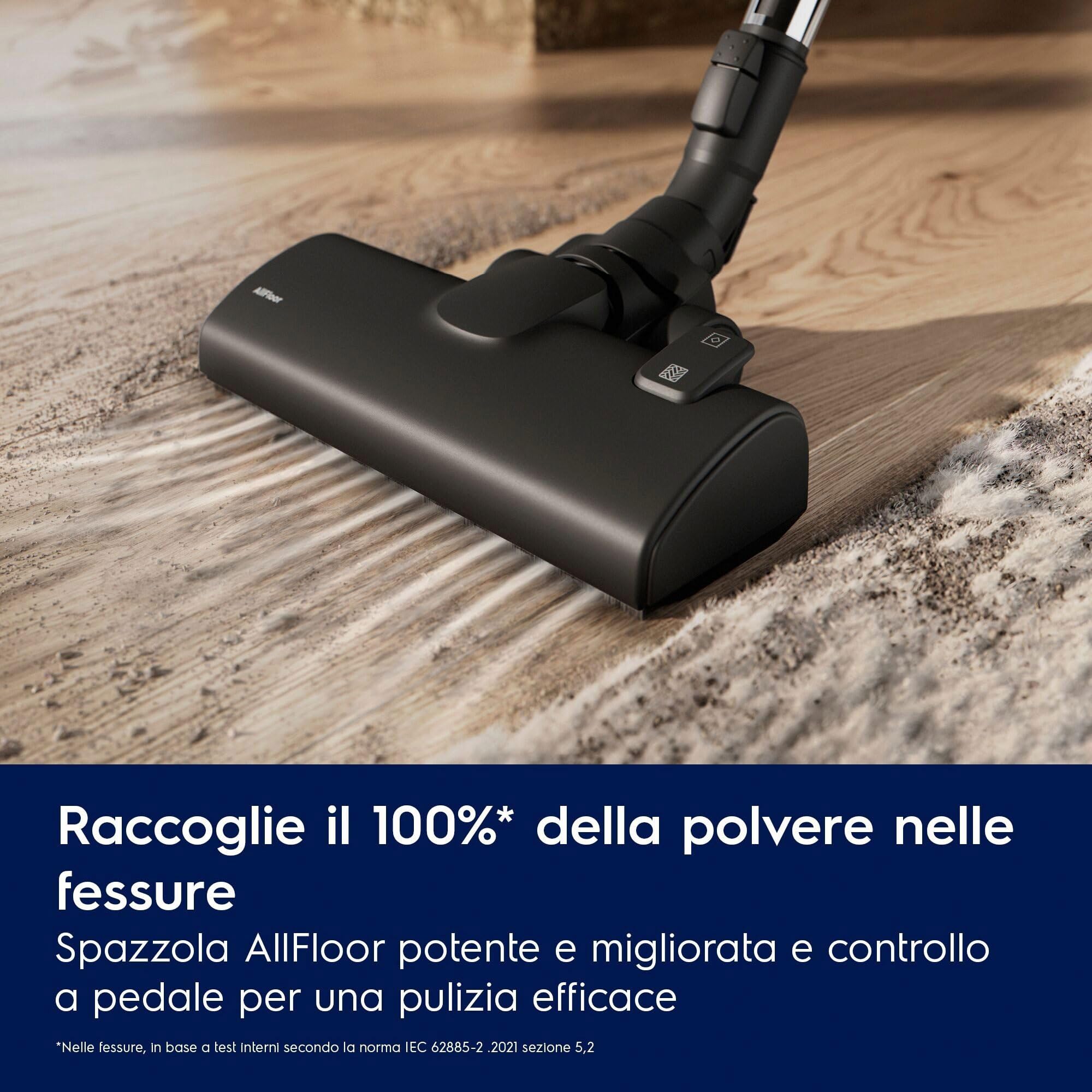Electrolux Animal 500 Aspirapolvere a Traino Senza Sacco, EL51A2UG, Spazzola Turbo per Peli di Animali, Tecnologia ciclonica, Capacitá 2 Litri, Filtro HEPA, 78 dB(A), Grigio
