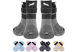 Ruffwear Dog Socks - 6 Pack Anti-Slip Dog Boots for Indoor