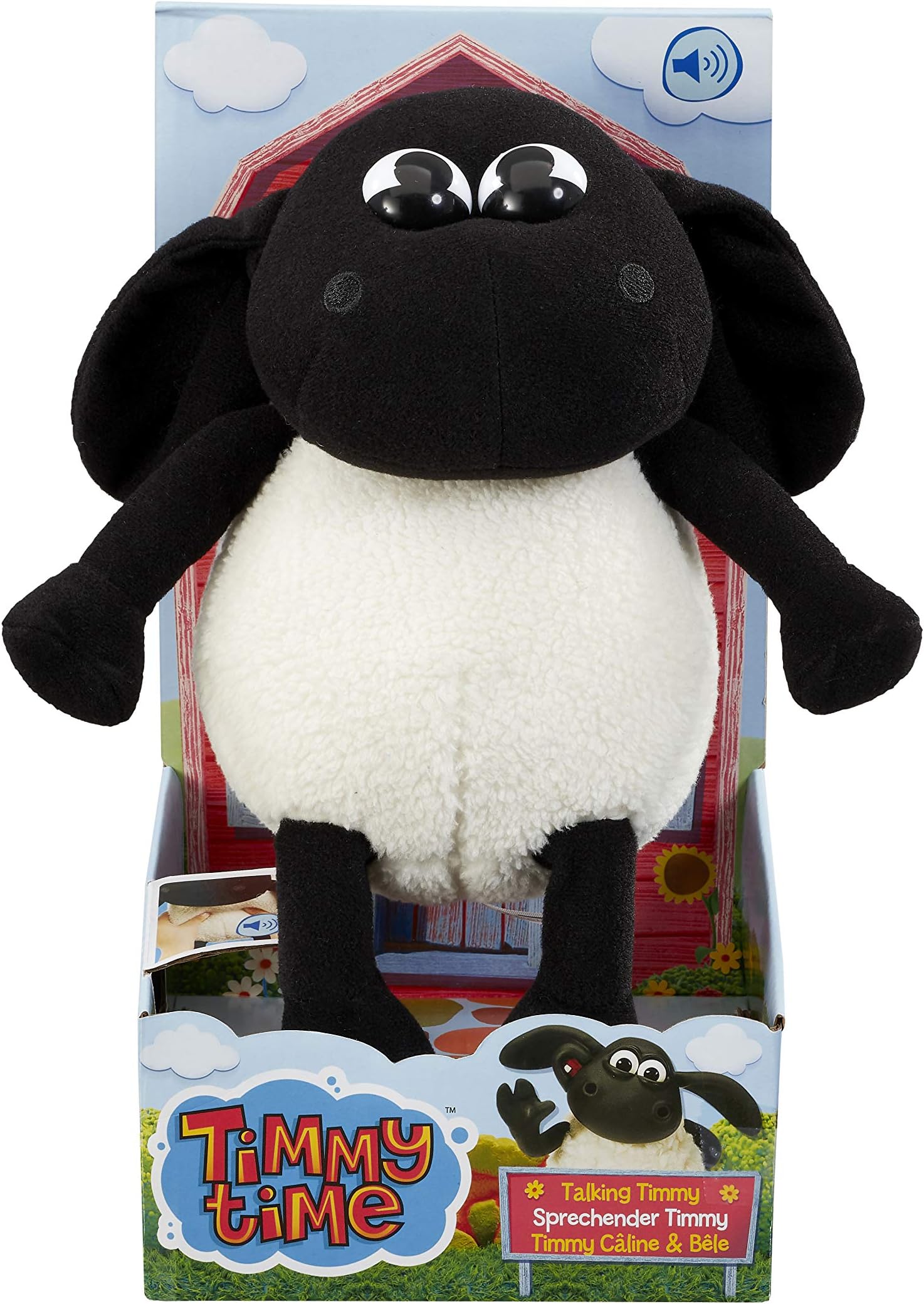 Timmy Time Talking Soft Timmy Plush Lamb with Sound for Kids Aged 3+, Multi-Colour
