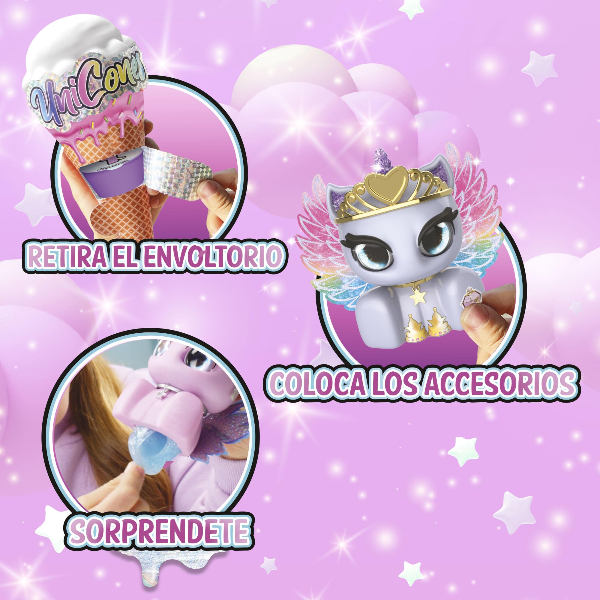 Bizak Ice Surprise Serie 3, Conos de Helado con Unicornios Ultra- Metalizados, con más de 8 sorpresas para Hacer unboxing y Descubrir, customizables y con Slime, (64261234-1)