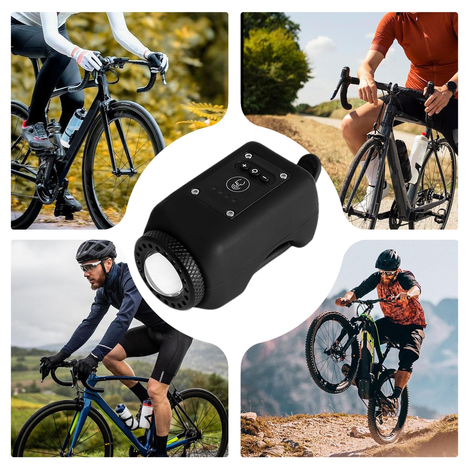 Campanello per bici con allarme forte, ricarica USB, multifunzione, elettronico, per mountain bike