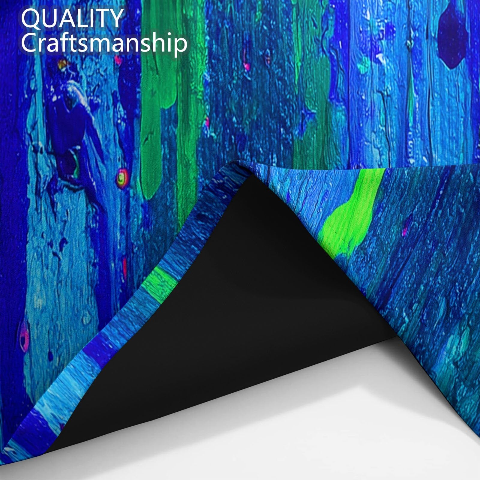 Generisch Kinderzimmer Vorhänge Abstrakt Textur Verdunkelungsvorhang Blickdicht mit Ösen, Blau Farbe Gardinen - für Jungen & Mädchen 140 x 245 cm (2er Set)