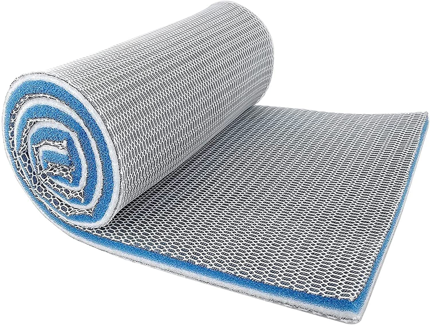 Aquarium Filter Media - Upgraded 8-Layer Filter Pads for Aquarium, Fish Tank Accessories Sponge Filter, 20×16in Super Filtering Effect Filter Floss for Fish Tank Filters Media and Pond(Blue)