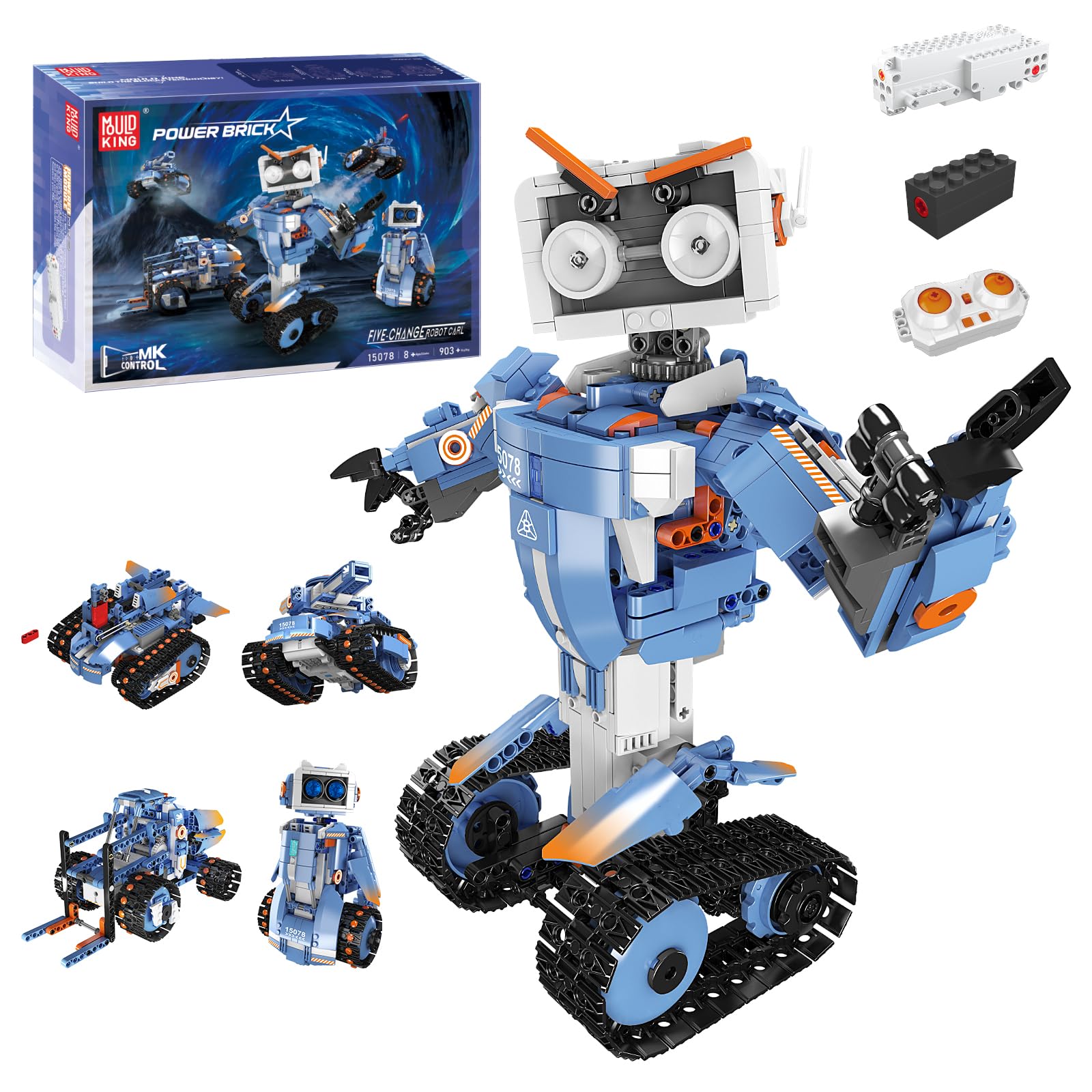 Mould King 15078 Robot Building Block Model, 903 Pieces Remote ...