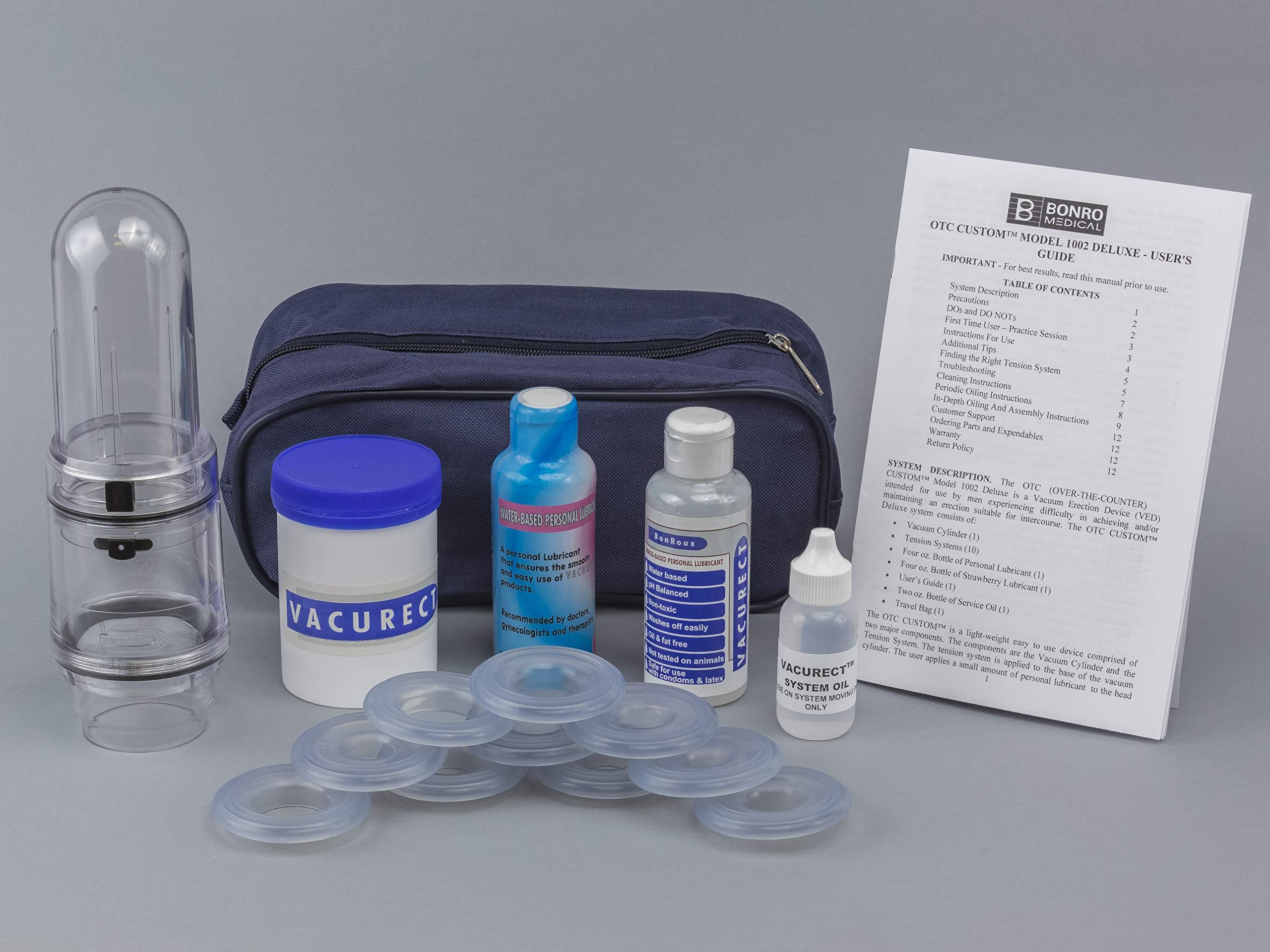 Vacurect - OTC Custom Model 1002 Deluxe Kit - Vacuum Pump for Erectile Dysfunction