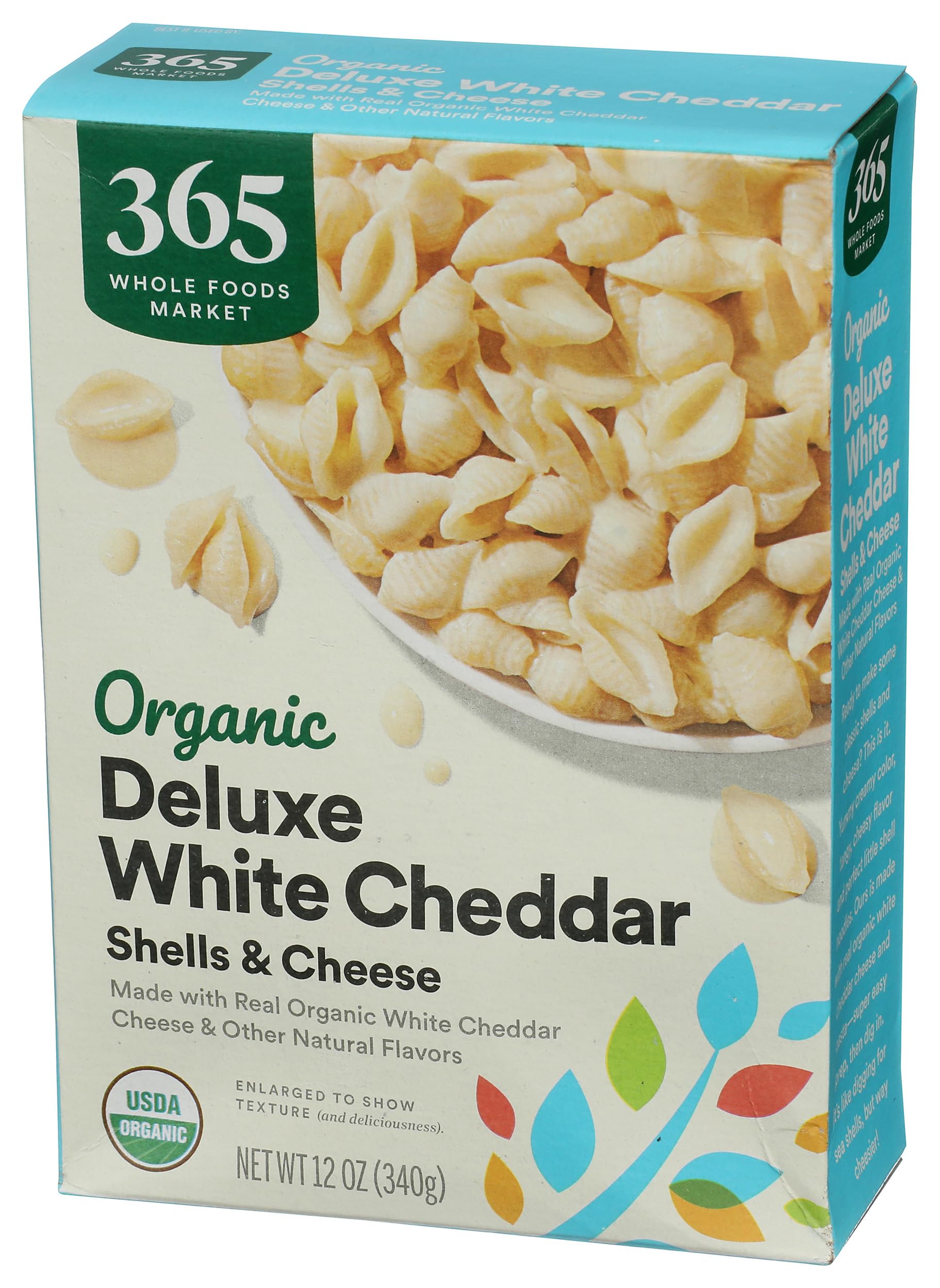 365 by Whole Foods Market, Organic White Cheddar Shells and Cheese Deluxe, 12 Ounce
