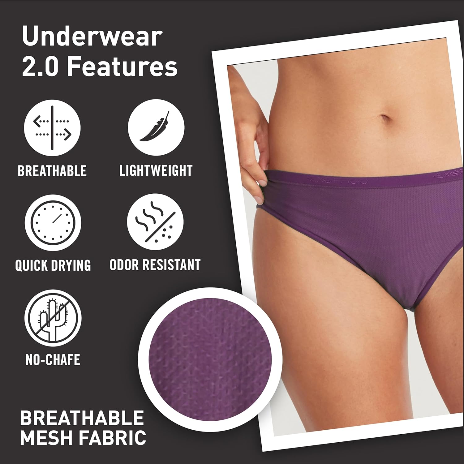 ExOfficio Women's Give-N-Go 2.0 Bikini Cut Brief - Breathable Durable Easy Care Travel Underwear - Image 4