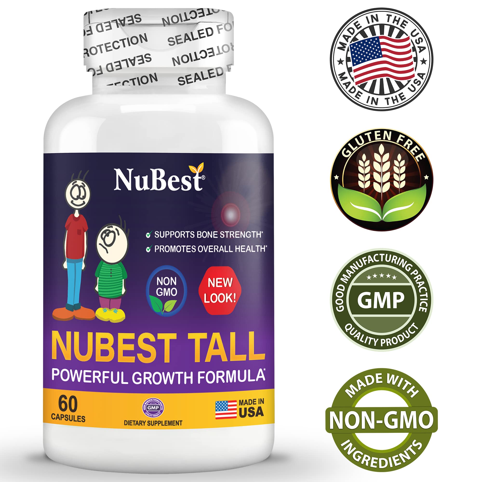 NuBest Tall - Powerful Formula for Strong Bones, Immunity, Wellness &  Healthy Development with Calcium, Collagen & Herbs - for Children (5+) &  Teens ...