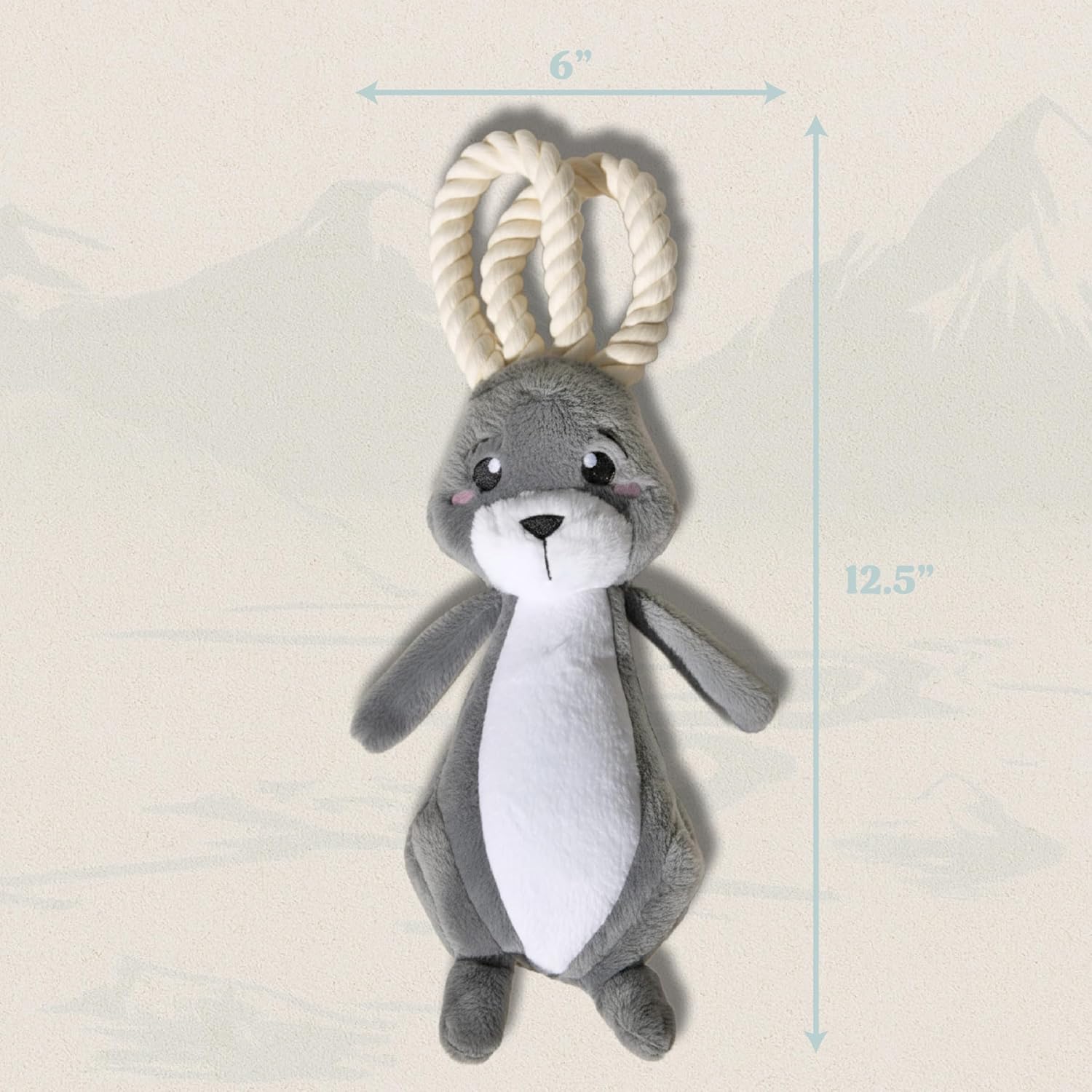 Dog Toys | Plush Arctic Hare Stuffed Animal for Large Dogs | Eco Friendly Jumbo Dog Toy