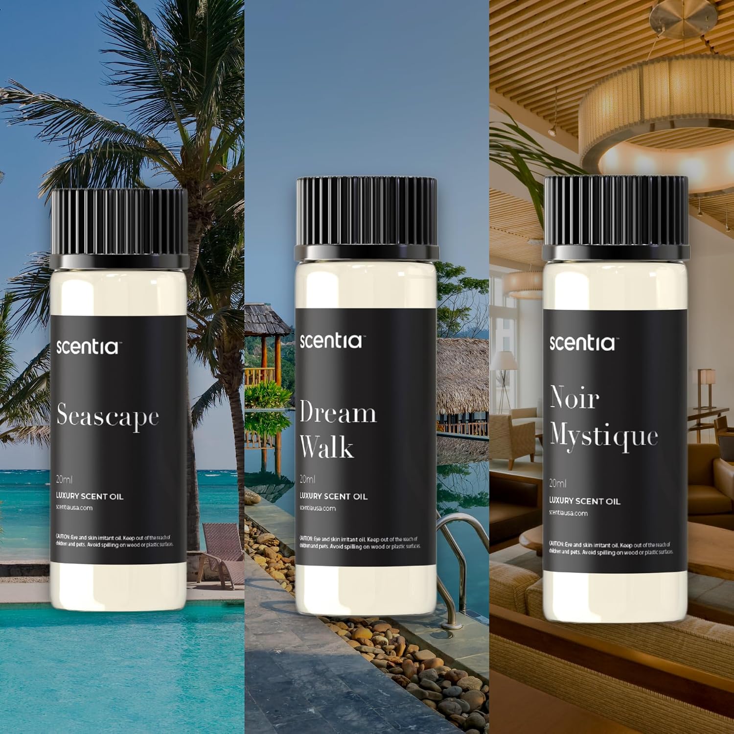 Scentia Luxury Home Scenting Bundle– Smart Plug-in Diffuser with App Control + Resort-Inspired Oils (3×20ml) – Luxury Waterless Home Fragrance System image 3