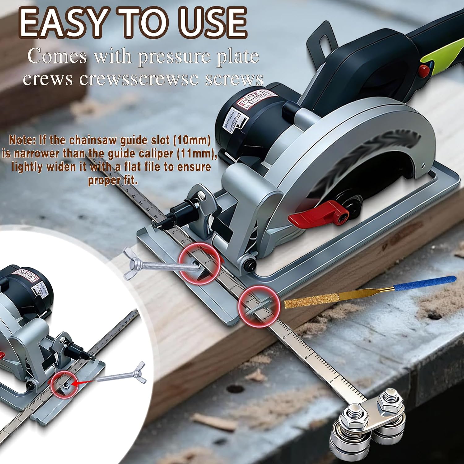 Positioning Calipers for Precise Measurements & Easy Wood Cutting, Adjustable Precision Caliper Guide, Stainless Steel Precision Cutting Guide for Circular Saws & Hand Saws (Double-axis 60cm/23.6in)