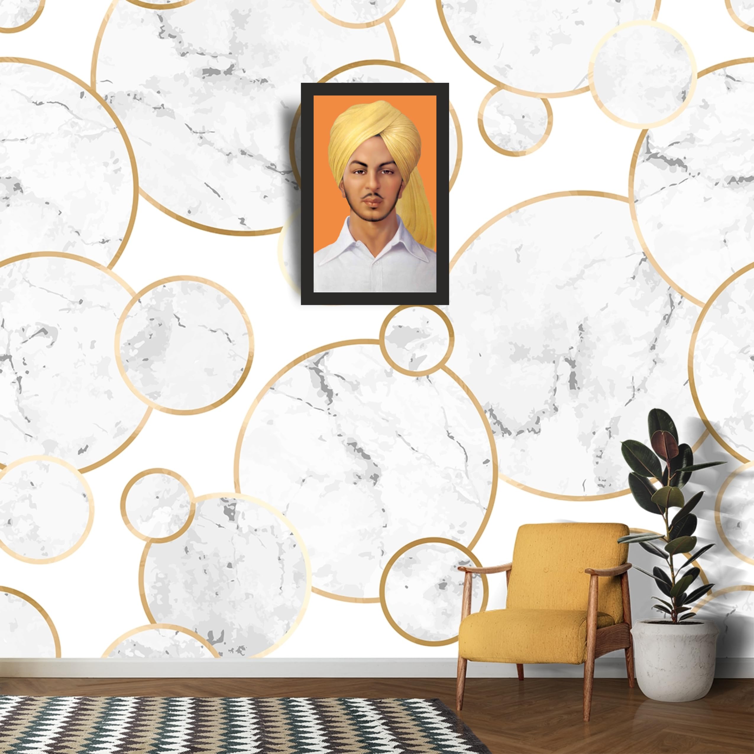 Young Turbaned Revolutionary Portrait Wall Art