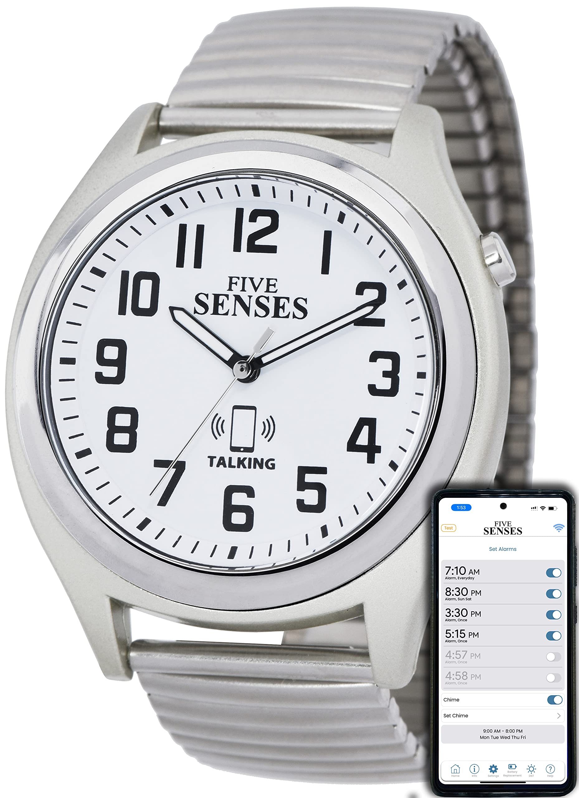 Buy FIVE SENSES Bluetooth Atomic Talking Watch for Visually Impaired App Controlled Second