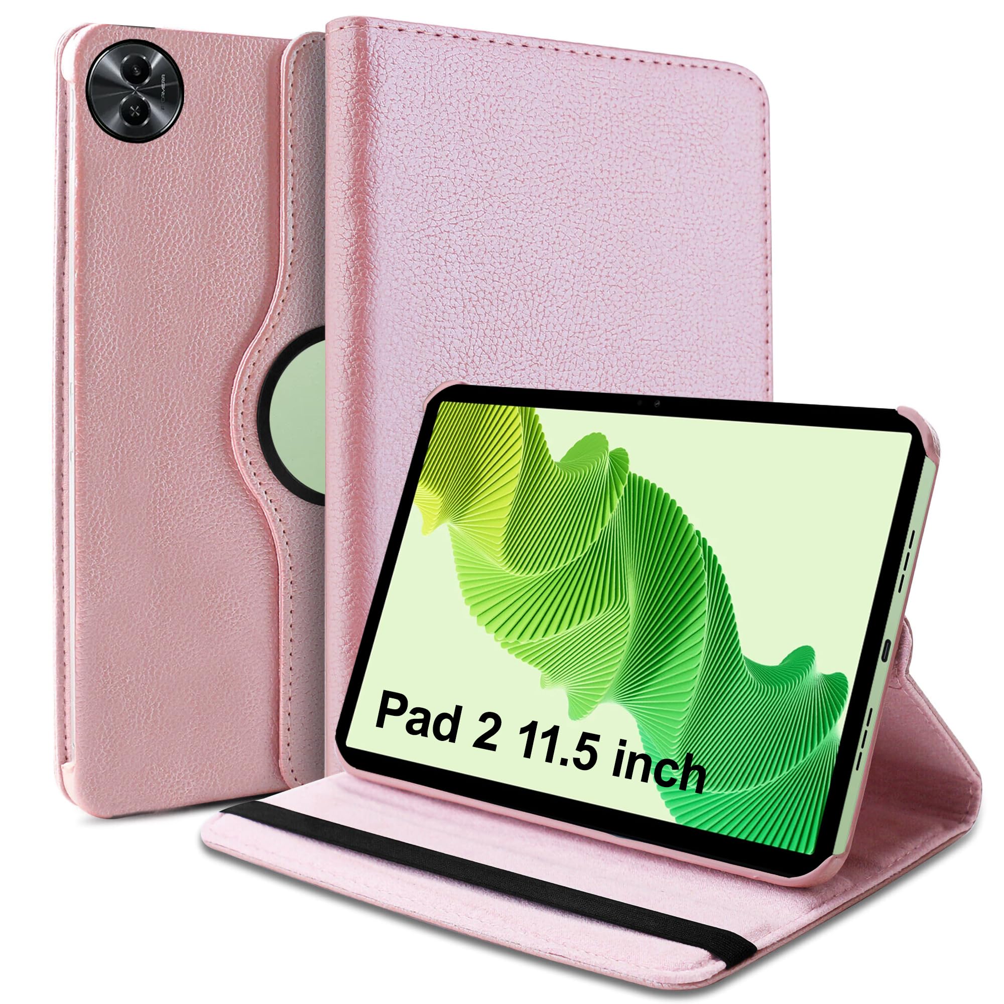 TGK Rotating Cover for realme Pad 2 11.5 inch Tablet (Rose Gold) 360 Degree Leather Smart Flip Case (B0CM1Z47NF) Amazon Price History, Amazon Price Tracker